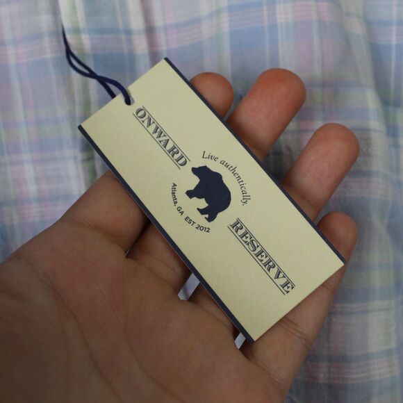 Onward Reserve Shirt Mens Medium Linder Madras Short Sleeve Button Down - Picture 9 of 12